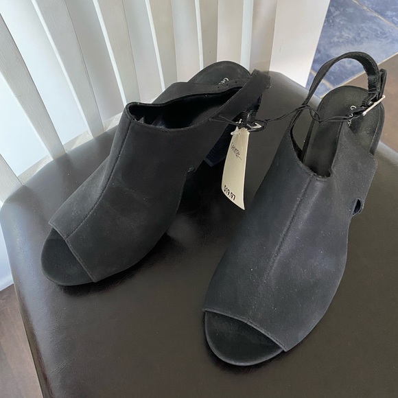 George Sandals Bloc Heel Black - Picture 2 of 4